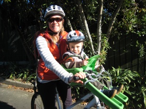 Emily & Oscar get ready for a morning ride.