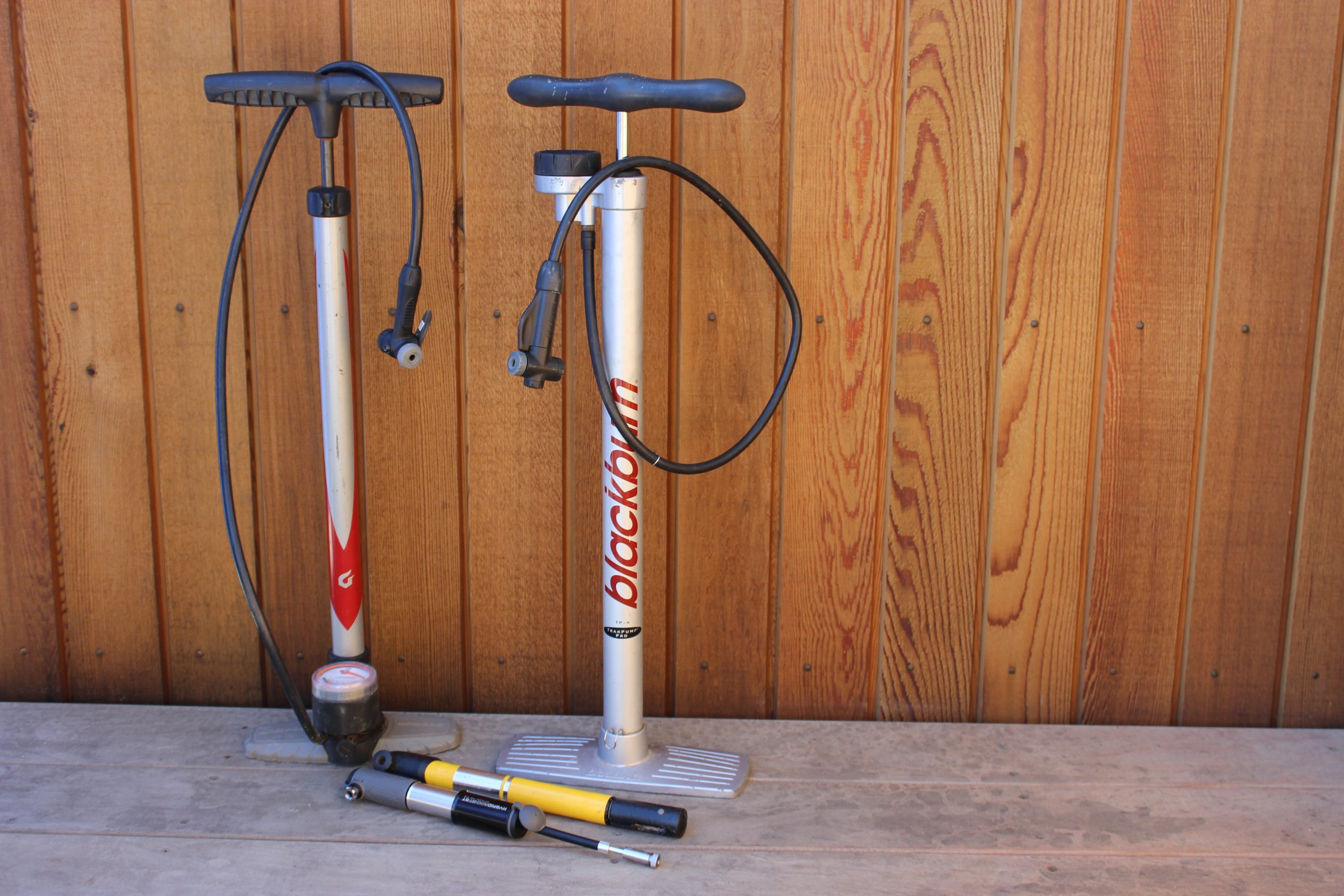 Pumping bike tyre. Bike pumps. goRide Range of bike pumps