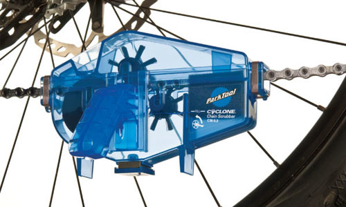 bike chain scrub tool in action goRide