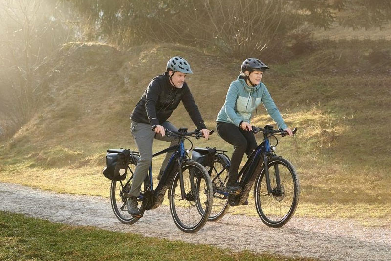 riding an e-bike in the rain