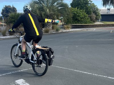 Bike Clothing for women Riding an E-Bike in traffic
