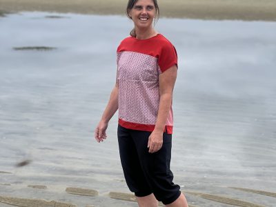 womens riding top - loose line