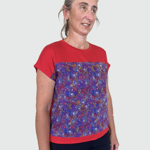 Move tee - short sleeve guava merino