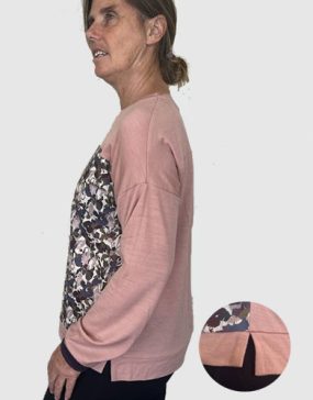 Move Tee for Biking - Pink Merino Long Sleeve