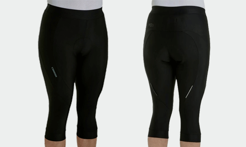 womens 3/4 padded bike pants